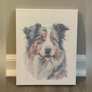 Aussie dog canvas sign